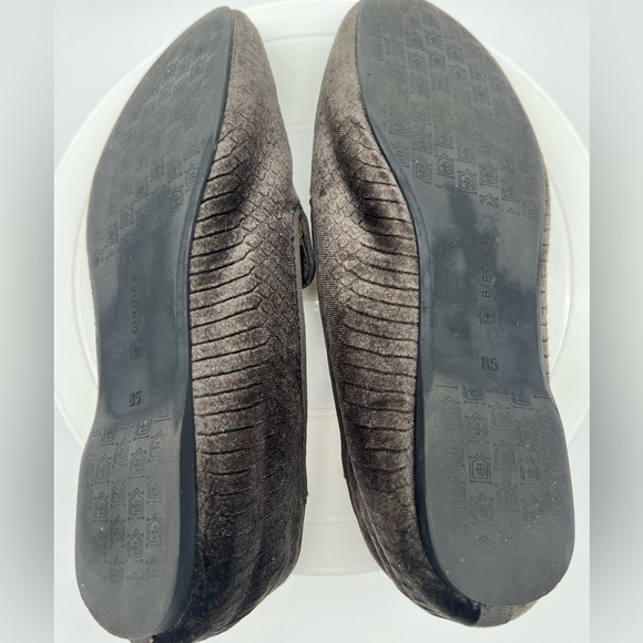 Birdies Starling Charcoal Velvet Python Embossed Slip On Loafer Women Shoe 8.5 - Picture 6 of 7